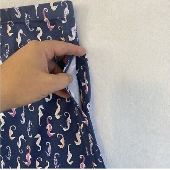 J. JILL Seahorse Blue Print Jersey Skirt Extra Small - Picture 2 of 5